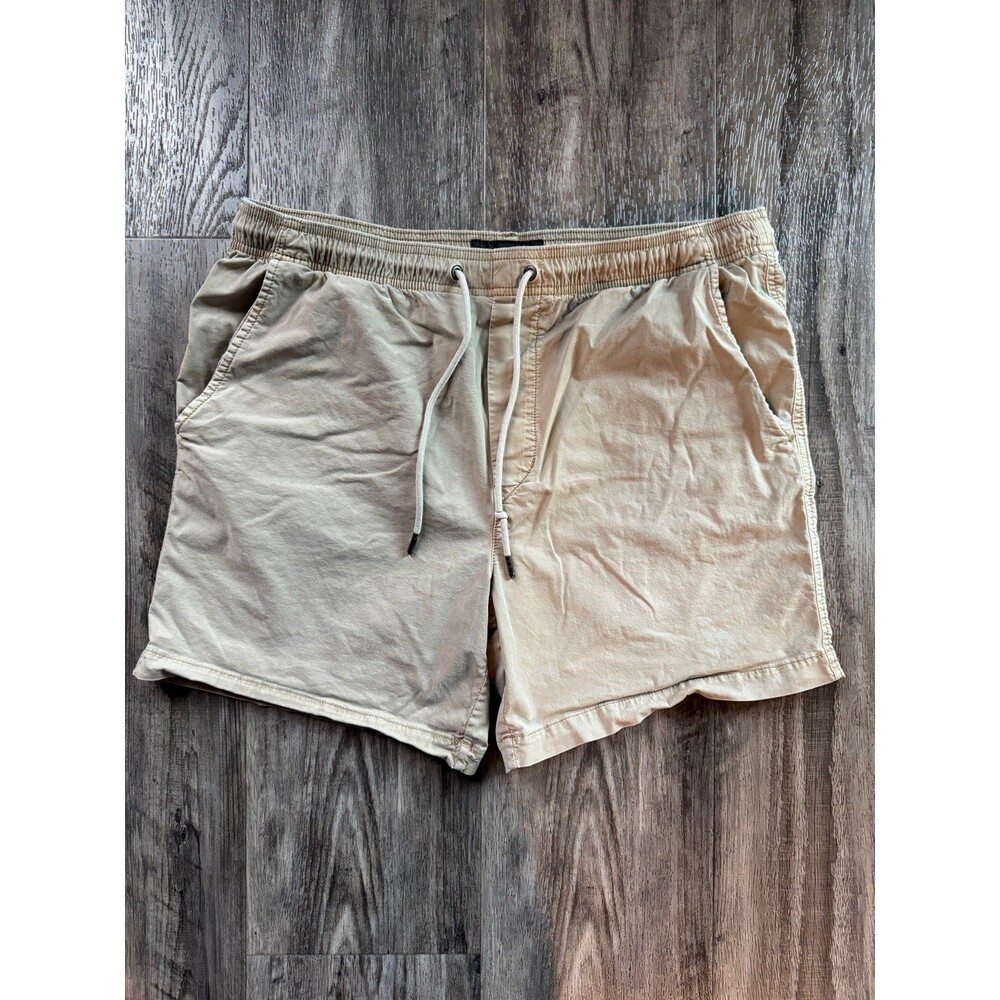 American Eagle Shorts Men Small Khaki Flex Drawstring Elastic Waist Casual Tan-L